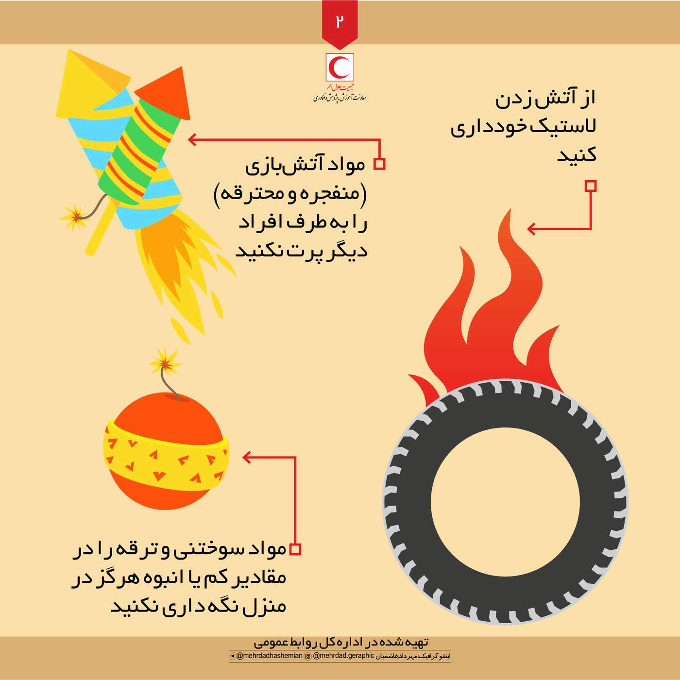 چهارشنبه سوری را شاد و ایمن پشت سر بگذاریم/ اینفوگرافیک